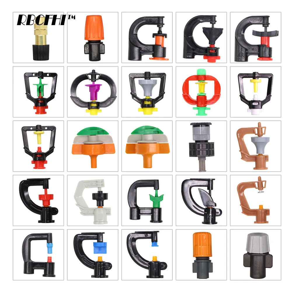 

RBCFHI ID-6.0/7.5mm Garden Micro Watering Sprinklers 24 Varieties of Rotating Refraction 360 180 Degrees Nozzle Spray Mini Spray