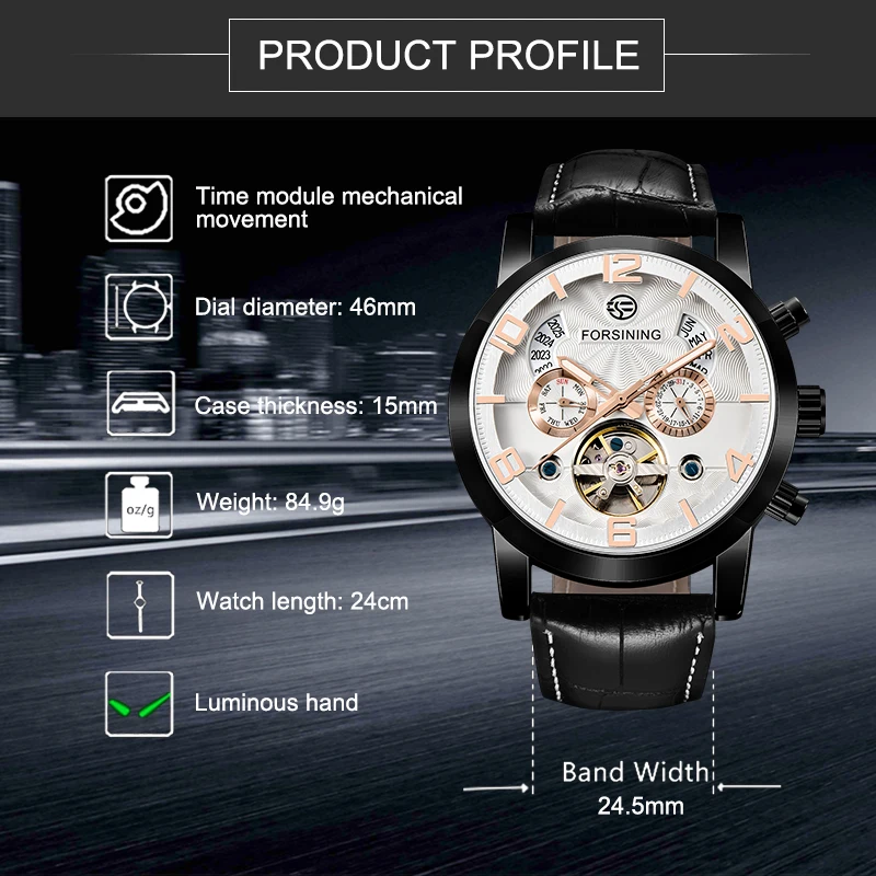 Часы наручные FORSINING Мужские механические спортивные автоматические брендовые