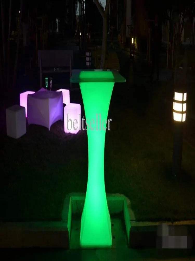 New Rechargeable LED Luminous cocktail table waterproof glowing led bar lighted up coffee kTV disco party supply|supplies party| |