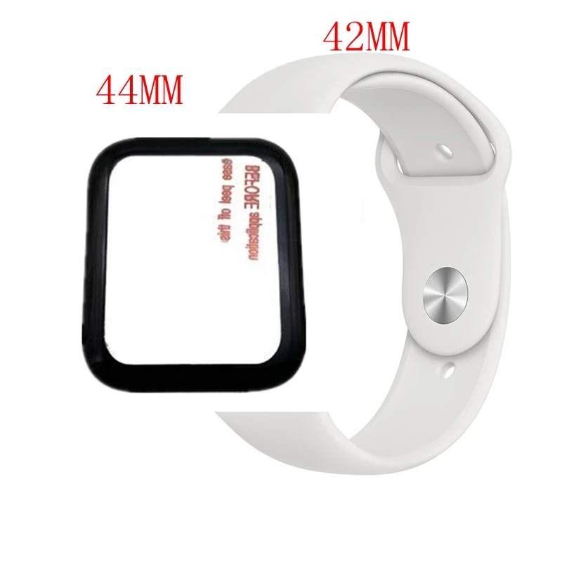 Strap and shell 11 3D HD чехол из закаленного стекла для Apple Watch Series 4 44 мм Защитная пленка для экрана для Apple Watch ремешок 42 мм для IWO12 IWO11 8 - Цвет: Strap and shell 11