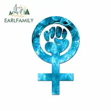 EARLFAMILY 13cm x 13cm for Woman Power Feminist Funny Car Stickers Vinyl JDM RV VAN DIY Fine Decal Bumper Trunk Truck Graphics