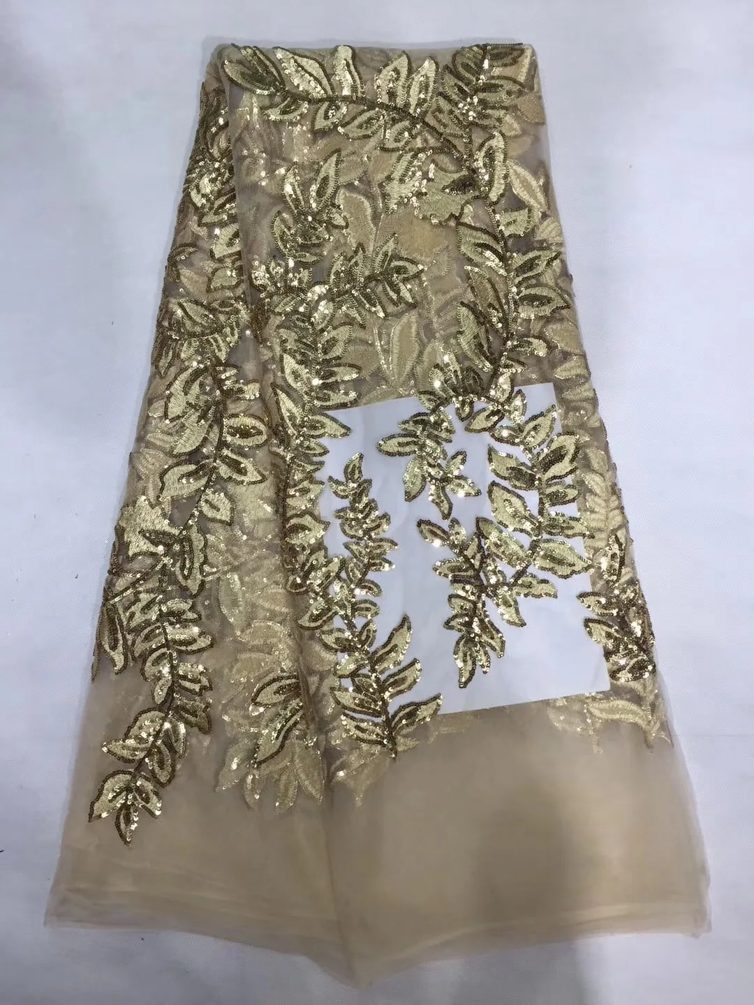 5yards Latest African Lace High Quality Nigerian Sequins French Net Febric Embroidered For Party Dress JL28601 | Дом и сад