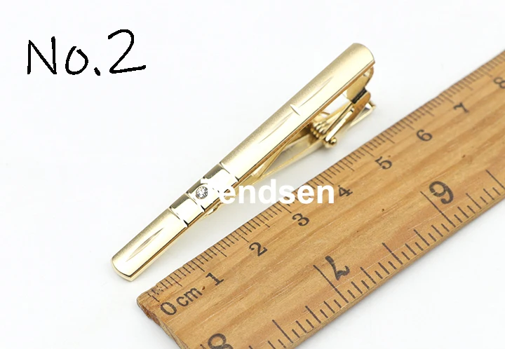 60x6mm Simple Luxury Clamp Pin Necktie Metal Copper Tone Mens Tie Bar Clasp Clip 