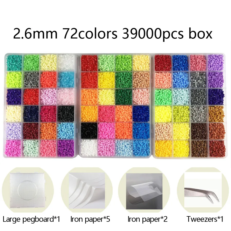 Boys and Girls 5mm Perler Beads 24 Colors Storage Box Kit Completo Fuse Bead  Hama Kids Beads Suit Diy Handmade Toys - AliExpress