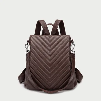 

Anti Theft Backpack Women Soft Leather Mini Mochila Feminina Travel School Bag