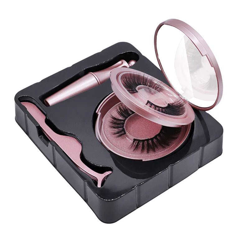 

Magnetic Liquid Eyeliner & 2 Pairs Magnetic False Eyelashes & Tweezer Set Magnet False Eyelashes Set Make Up Tools