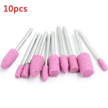 

10pcs Abrasive Mounted Stone Rotary Tool Grinding Wheel Shank Polishing Mounted Stone Set Grinding Burr Wheel