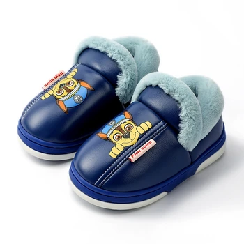 

2020 New Arrival Winter Paw Patrol Soft Warm Indoor Non-slip Slippers Chase Marshall Skye Figure Print Kids Birthday Toy Gift