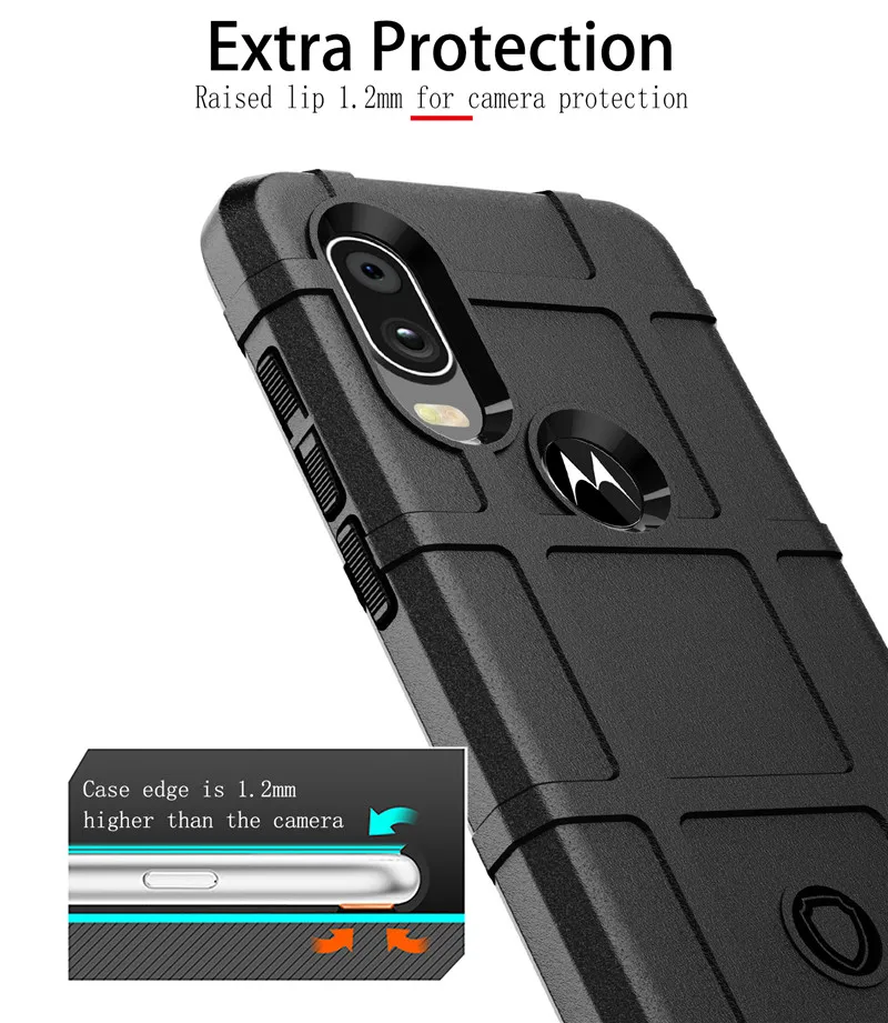 Гибридный армированный чехол для телефона Motorola One Vision Moto Z4 Z3 P30 P40 Play Power Force Note E6 Plus