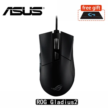 

ASUS ROG Gladius II Origin Ergonomic wired optical gaming mouse optimized for FPS featuring Aura Sync