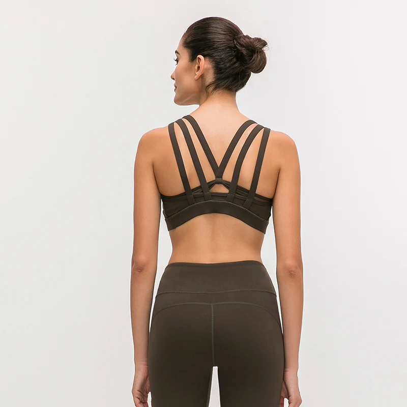 Tanie Nepoagym EARTH XS do XL rozmiar kobiety Plus rozmiar stanik sportowy miękki materiał krzyż powrót stanik sportowy Strappy stanik sportowy biustonosz sportowy