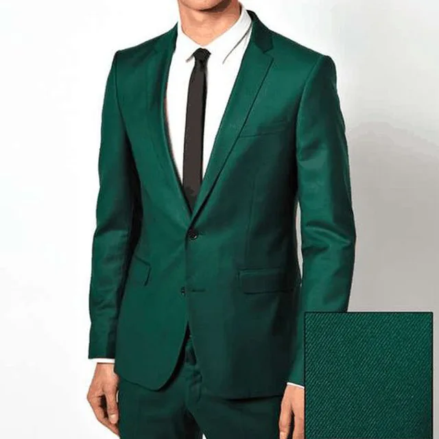 

New arrival Custom Made Green Men's Tuxedos slim fit groom mens suits wedding business prom men suits ( jacket+Pants+tie)