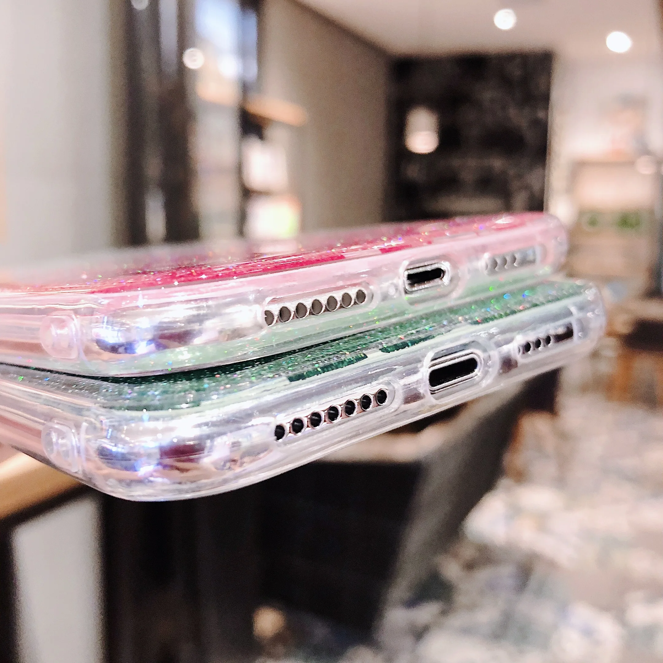 Блестящий Прозрачный чехол для телефона iPhone X XR 11 Pro XS Max 8 7 6S 6 Plus Мягкий из ТПУ
