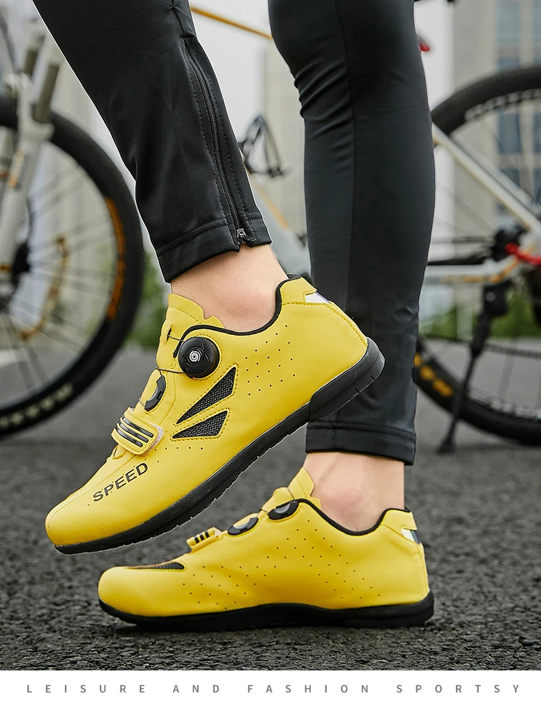 Новые мужские кроссовки для женщин добавить педаль SPD набор велосипедная обувь Нескользящая гоночный велосипед обувь на высоких каблуках; Sapatos de ciclismo
