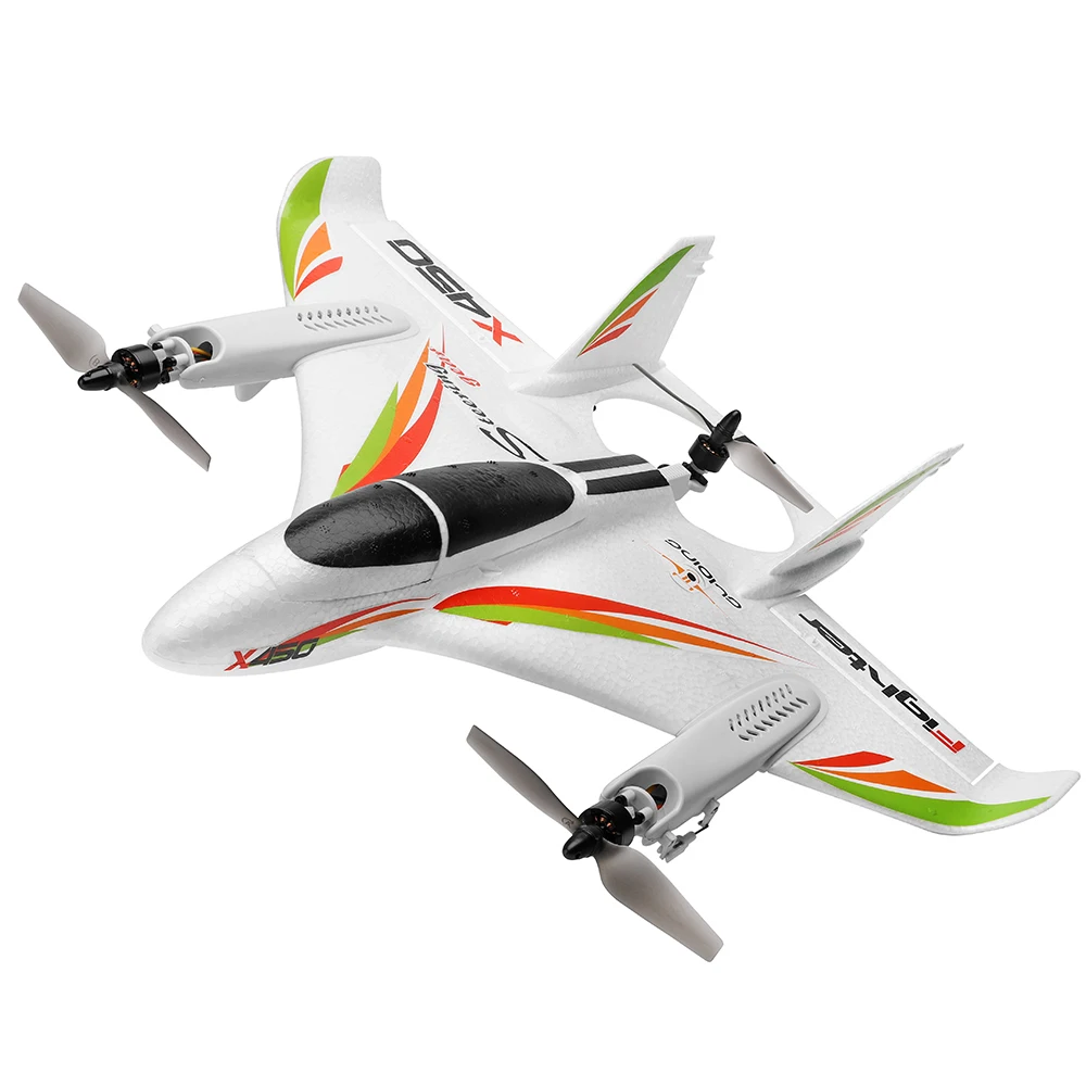 

WLtoys XK X450 2.4G 6CH 3D/6G RC Quadcopter Vertical Takeoff LED RC Glider Fixed Wing RC Airplane Aircraft RTF With Kid's Toys