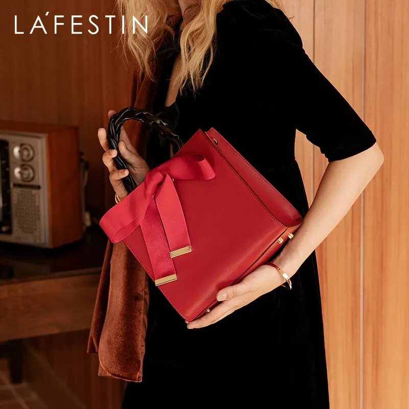 LAFESTIN, новые модные женские сумки, темпераментные сумки через плечо, женская сумка-тоут, мягкая тканая ручка