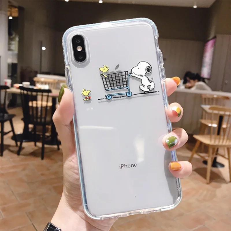 Для iphone 6 7 8 6s 11 Pro Max чехол для iphone X XS XR 6 7 8 Plus чехол для iphone xs max 5 5S se чехол прозрачный чехол с собакой