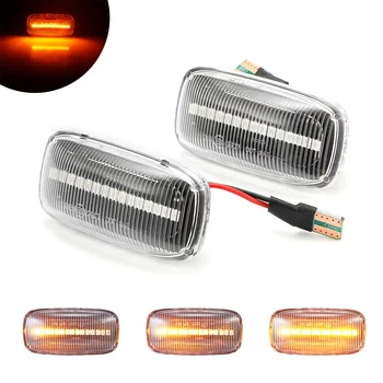 

2 Pcs LED Dynamic Turn Signal Lights Side Marker Light Lamp For Nissan Almera N15 Maxima 1995-2000 Water Side Lights