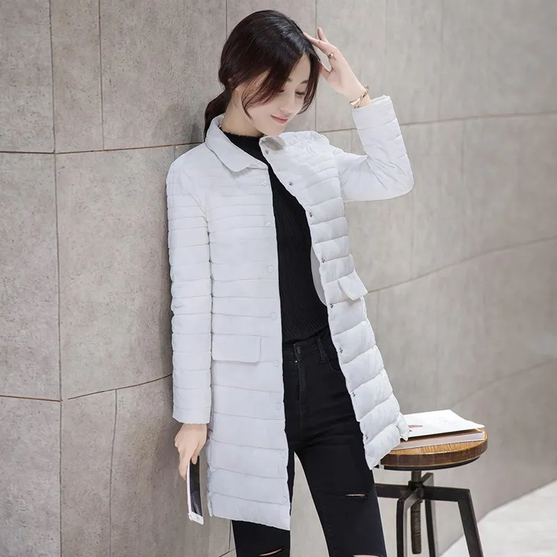

2018 Thin Cotton-padded Clothes Women's Mid-length Winter Korean-style Cotton-padded Jacket Spring And Autumn Slim Fit down Jack