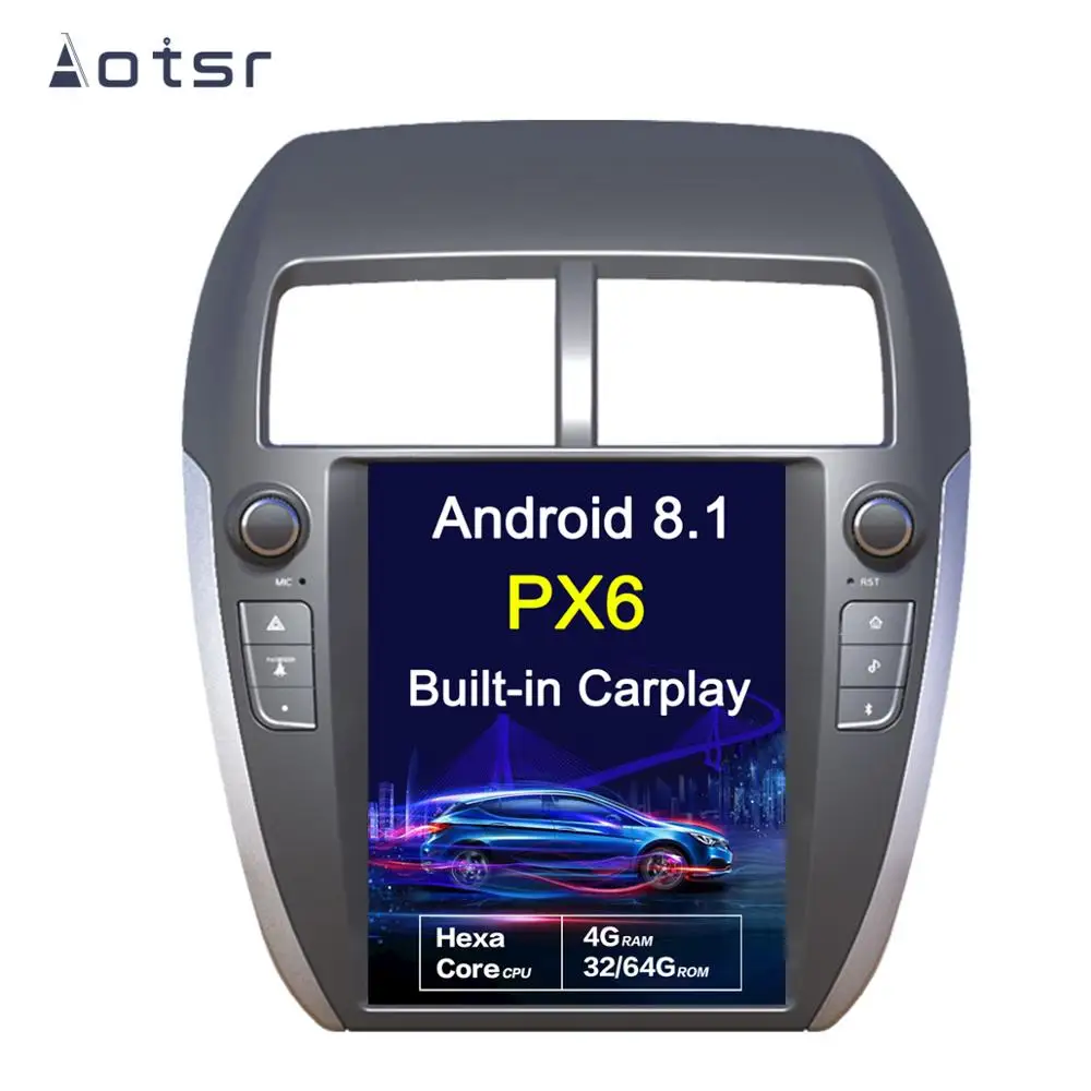 Супер 10 4 дюймовый Android 8 1 Тесла стиль Автомобильный GPS-навигатор для MITSUBISHI ASX RVR