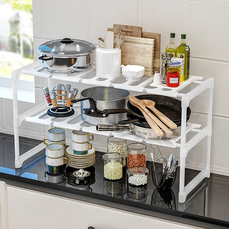 

Suo Ernuo Kitchen Sink Storage Shelf Bathroom Storage Shelf Expansion Bracket Storage Rack shui cao jia Pot Rack