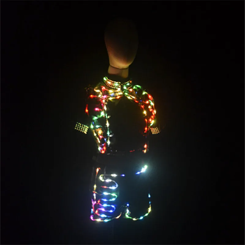 Клубная Женская сексуальная одежда RE74 для диджея светодиодные костюмы