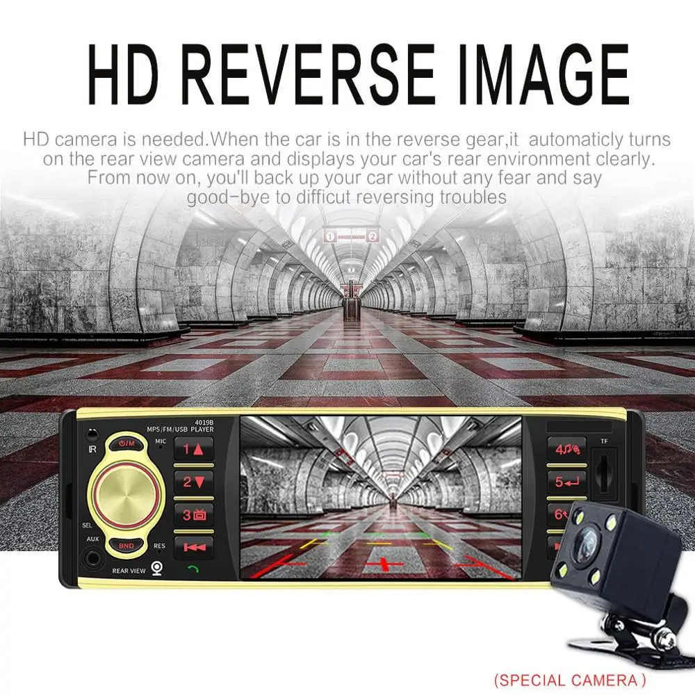 Автомагнитола 1Din MP5 HD мультимедийная Поддержка USB/AUX/FM зеркало заднего вида камера Handsfree рулевое колесо дистанционное управление радио