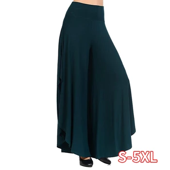 

Women High Waist Pleated Long pant Elegant Vintage Ruffles Wide Leg Pants Femme Casual Loose Streetwear Belly Dance Trousers