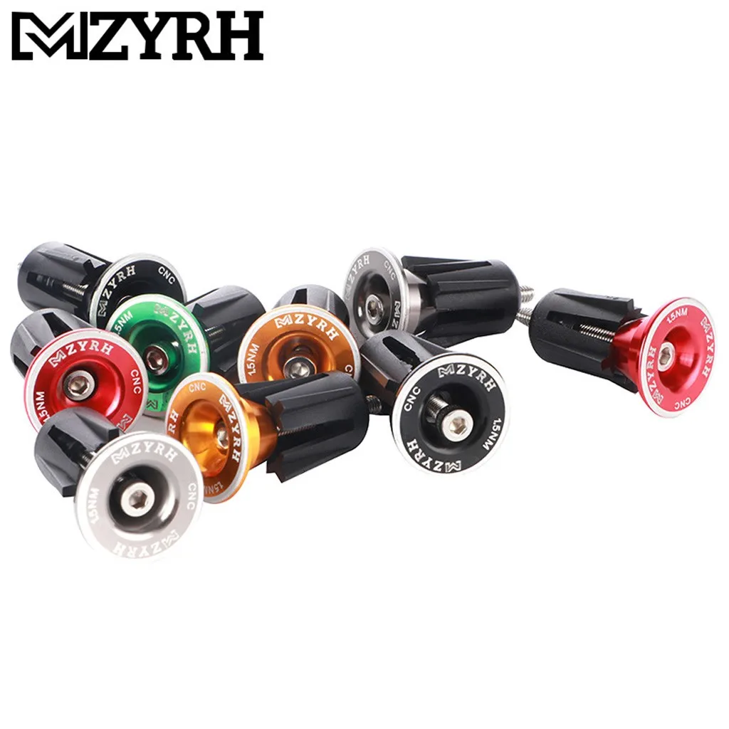 MTB Bicycle Handle Bar Cap End Plugs Road Mountain Bike Handlebar Inflated Aluminum Alloy Cap#y4 | Спорт и развлечения