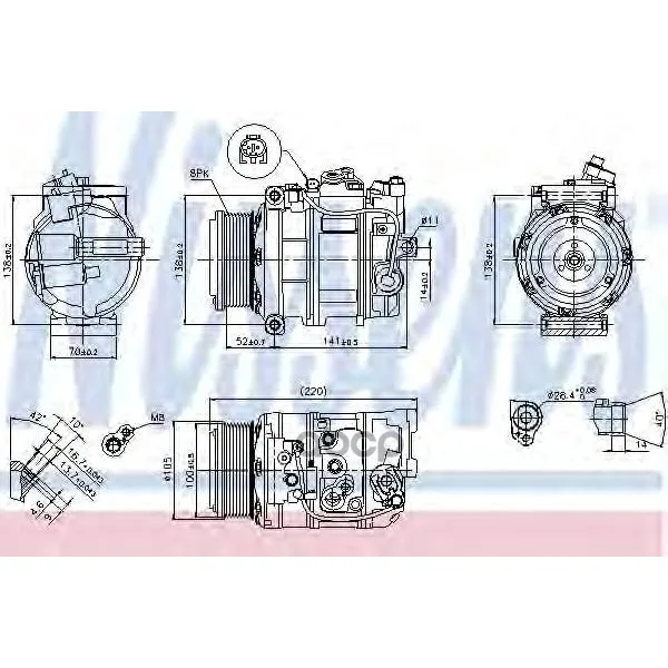 Компрессор Кондиционера Nissens арт. 89412