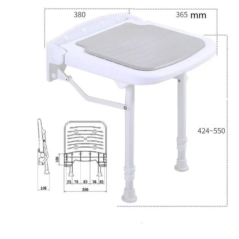 Version L Сиденье Cadeira De Banho Idoso Silla Ducha Minusvalido ступенька для унитаза Kruk Siege Douche Ванна Escalon Plegable табурет для ног стул для душа - Цвет: Version L