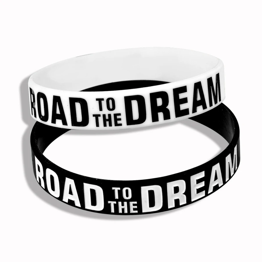 RoadToTheDreamSoftSiliconeMotivationalBraceletInspirational