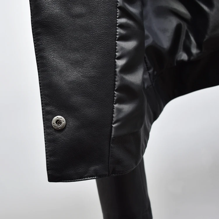 South Korea Autumn New Women's Lapel Collar Large Pocket Leather Jacket Women's Fashion Washed PU Matte Leather Coat