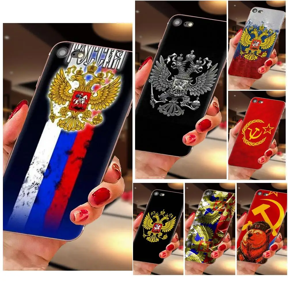 Прозрачный мягкий чехол для Samsung Galaxy A51 A71 A81 A90 A91 A01 S11 S11E S20 Plus ультра-Русский Флаг