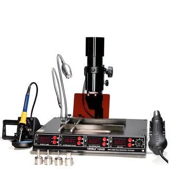 Price YIHUA 1000B 3 In 1 Infrared BGA Rework Station Soldering Station SMD Hot Air Gun 540W Preheating Station