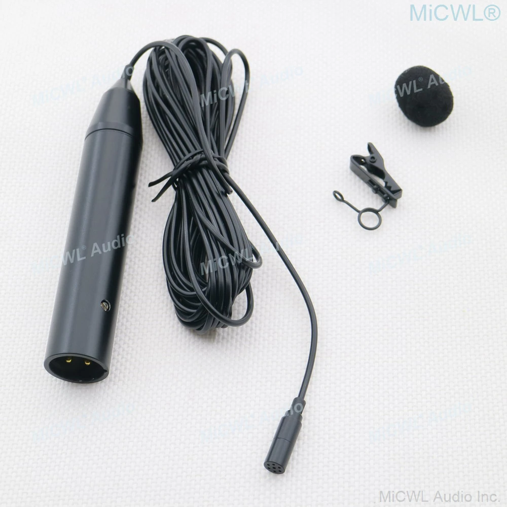 Micwl Xlr 48v Microfone de Lapela Phantom Power 3pin Clipe de Gravata de Lapela Fio de 5m Microfone de Lapela - Image 4