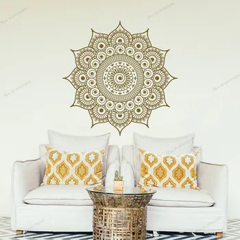 

Wall Decal Mandala Large- Gold Mandala for girls Vinyl Wall Decal Sticker- Boho Mandala Wall Art Decal Yoga Studio BohemianWU402