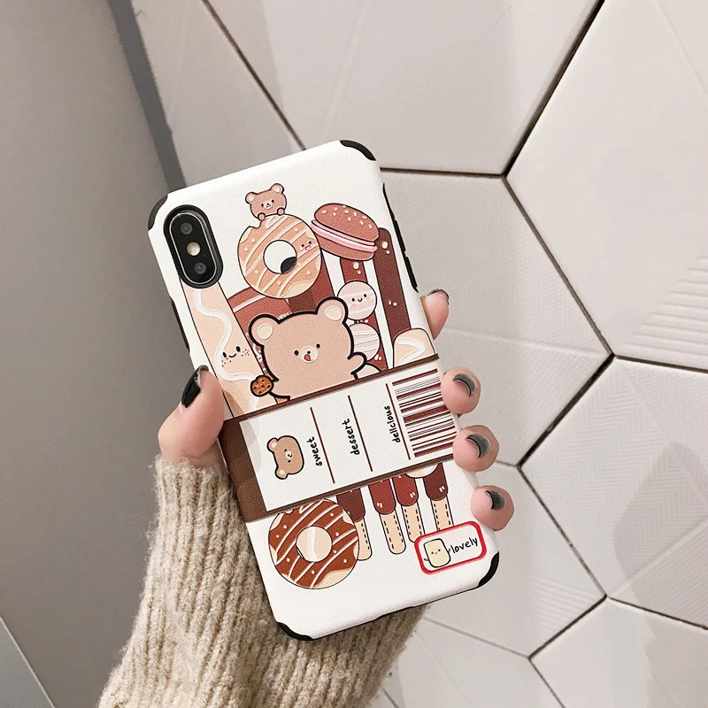 Рельефные чехлы для huawei P20 P30Lite Mate20 30 Pro бисквит Медведь Мягкий чехол для Honor 8X9X10 20Pro V20 20i Nova 3 4 5 5i чехлы