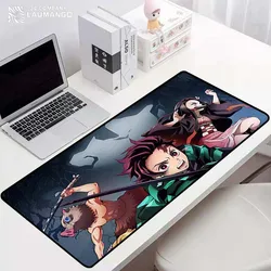 Anime mouse pad gamer demônio slayer kimetsu não yaiba computador mousepad empresa mausepad teclados acessórios jogos computador portátil xl
