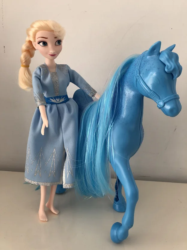 3 шт./компл. Горячая disney «Холодное сердце» 2 платья Эльзы и Анны Снежная королева лошадь фигурку Олаф Кристоф Свен Аниме Куклы Фигурки из ПВХ игрушки