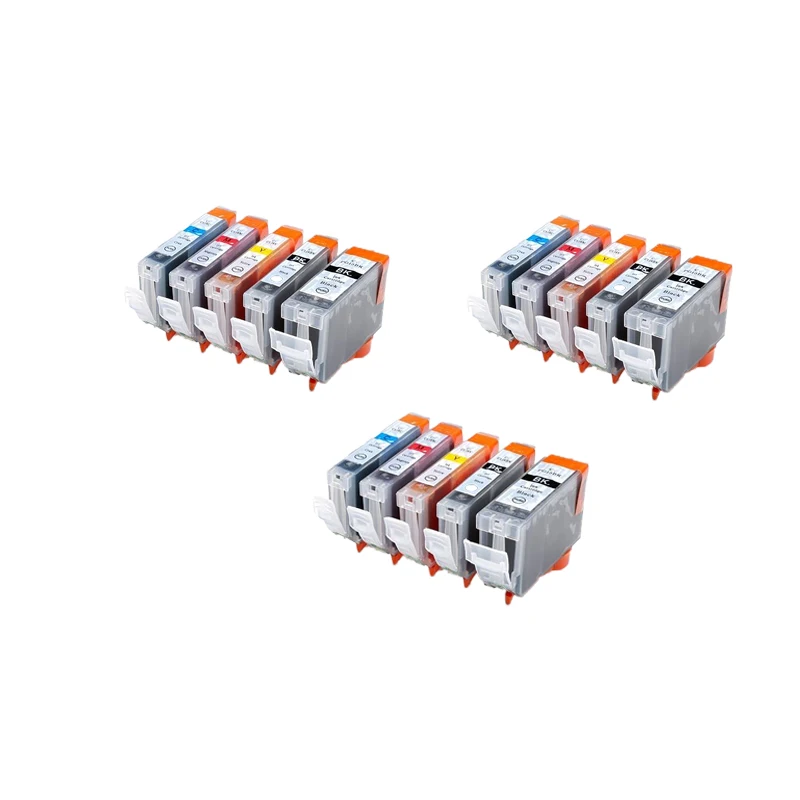 Cissplaza 5PK совместимый чернильный картридж для принтера Canon принтерам PIXMA IP4300 IP4500 IP4500X IP5200 IP5200R IP5300 MP500 MP600 mp800 PGI5 CLI8 - Цвет: 3sets(15pcs)