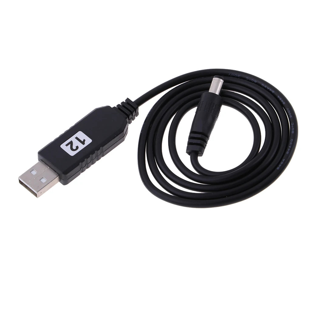 DC 5V To DC 12V USB Voltage Step Up Converter Cable With DC Jack 5.5 X 2.1mm