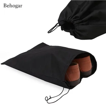

Behogar 5 PCS Carry Bag Travel Sports Shoes Canvas Sandals Dust Proof Drawstring Organizer Storage Pouch Protector Container