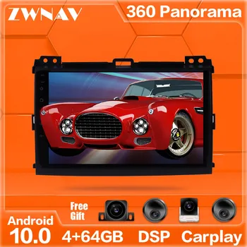 

360 Cameras Android 10 system Multimedia Player For Toyota Prado 2004 2005-2009 GPS Navi Radio Stereo IPS Touch Screen Head Unit
