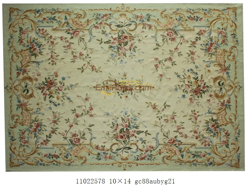 wool aubusson rugs 305x427cm 10x14ft blue area beige
