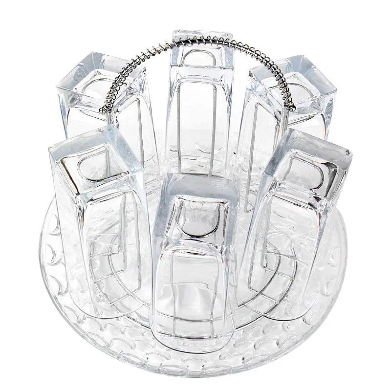 Glass cup with holder drain tray tea set household heat-resistant beer mug thick anti-scalding wine glasses | Дом и сад