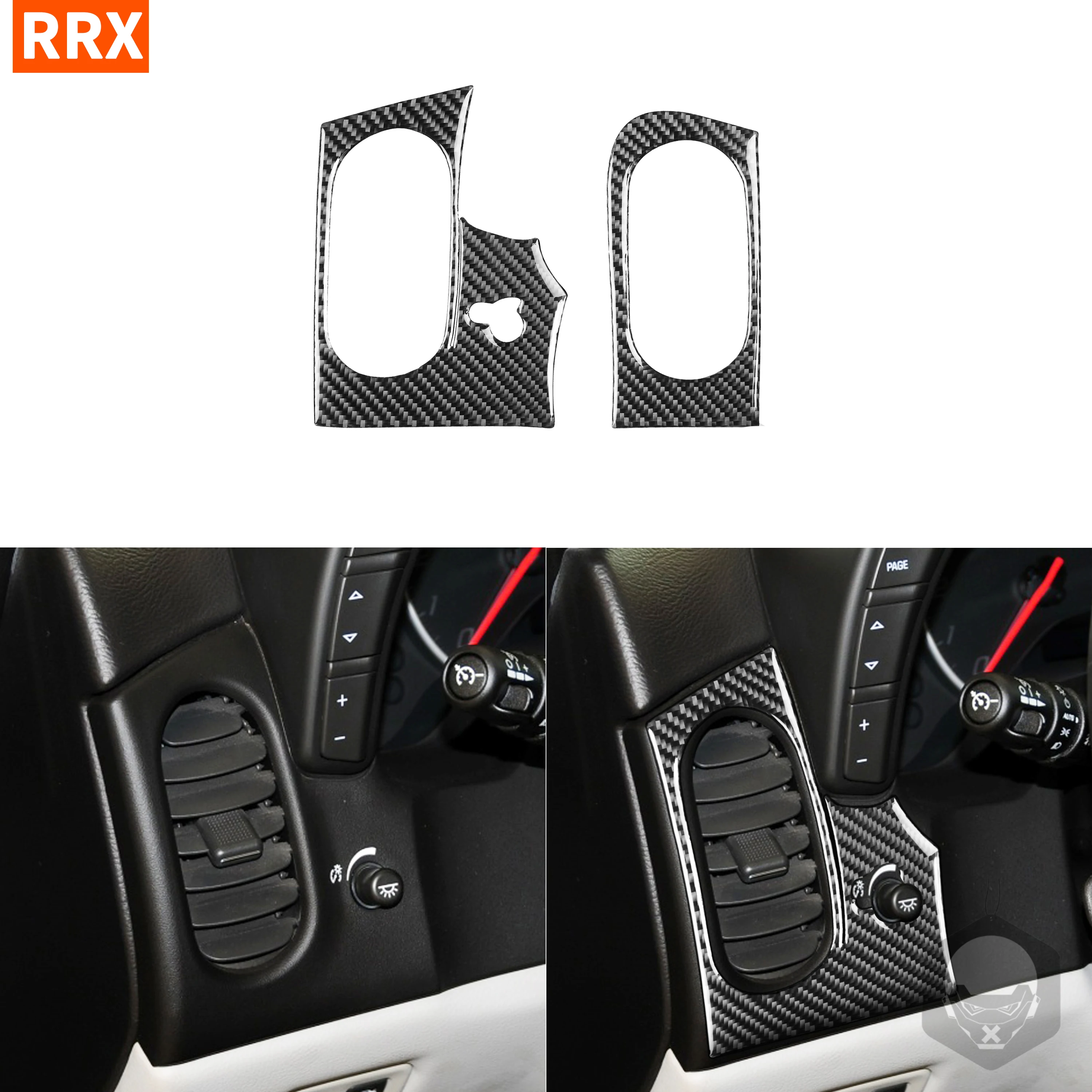 

For Chevrolet Corvette C6 2005-2007 Carbon Fiber Sticker Dashboard Both Side Air Vent Outlet Frame Accessories Styling Interior