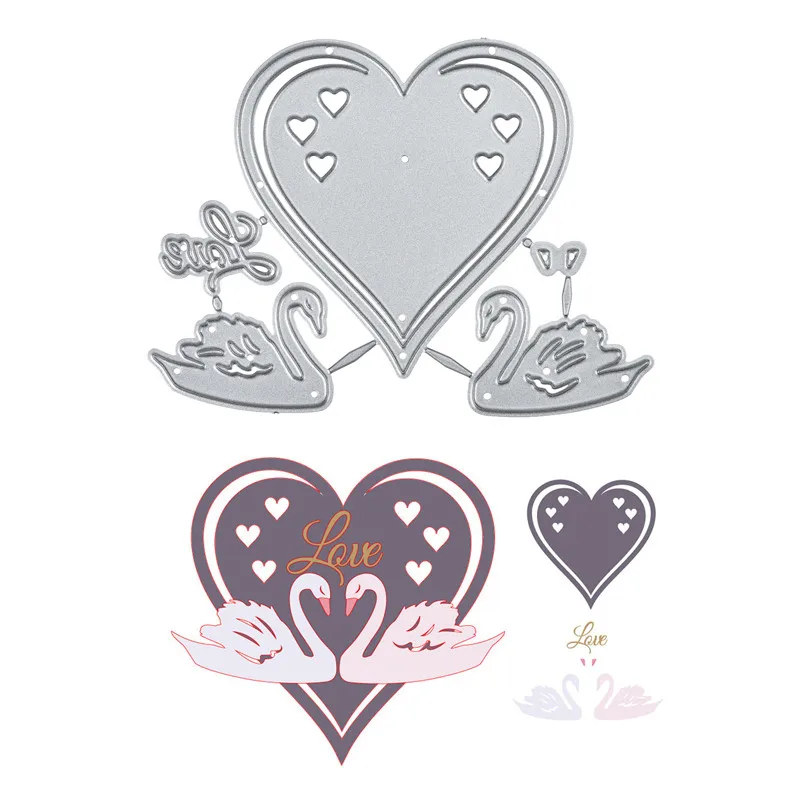 

Eastshape Swan Love Metal Cutting Dies for Card Making Scrapbooking Dies Embossing Cuts Stencil Craft Dies Valentine's Day Dies