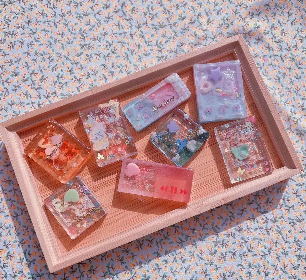 Wsy-176 3D Cute Set Di Player Sabbie Mobili Lettore Musicale Resina Shaker Stampo Forma Rettangolare Stampo In Silicone Replica Fatta A Mano