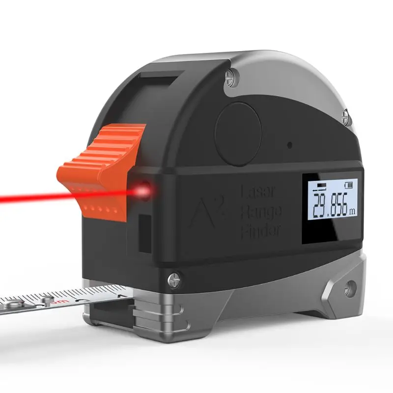 2in1 98ft/30m Laser Rangefinder Digital Tape Measure USB Charging Distance Meter